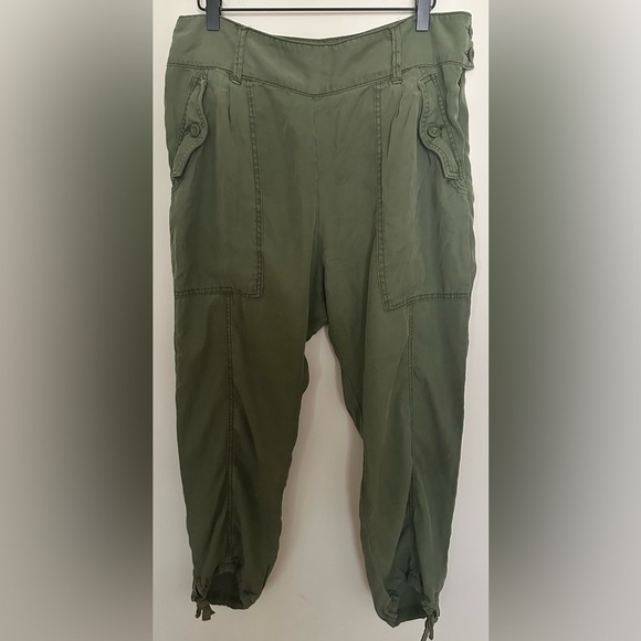 Anthropologie Green Cargo Harem Ankle Pants - Size 4 - Picture 5 of 9